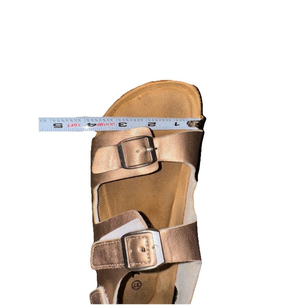 Torotto Comfort Sandals Metallic Rose Gold Sling Back Hook Loop Women's 37 - Picture 14 of 16